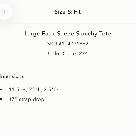 NWT new Anthropologie large faux suede slouchy bag purse tan  Hobo Bag - Picture 16 of 16